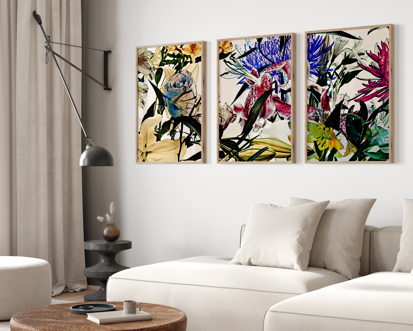 Wild Flowers Triptych 9198.3SET