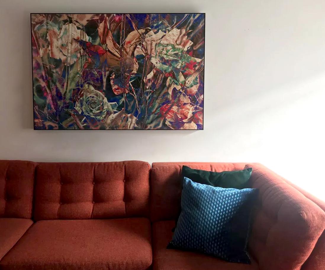 Maximalist Floral Wall Art, Eclectic botanical print, Abstract Flower poster, Dark wall art, Gift for Girlfriend, Weird Stuff, ATL3076