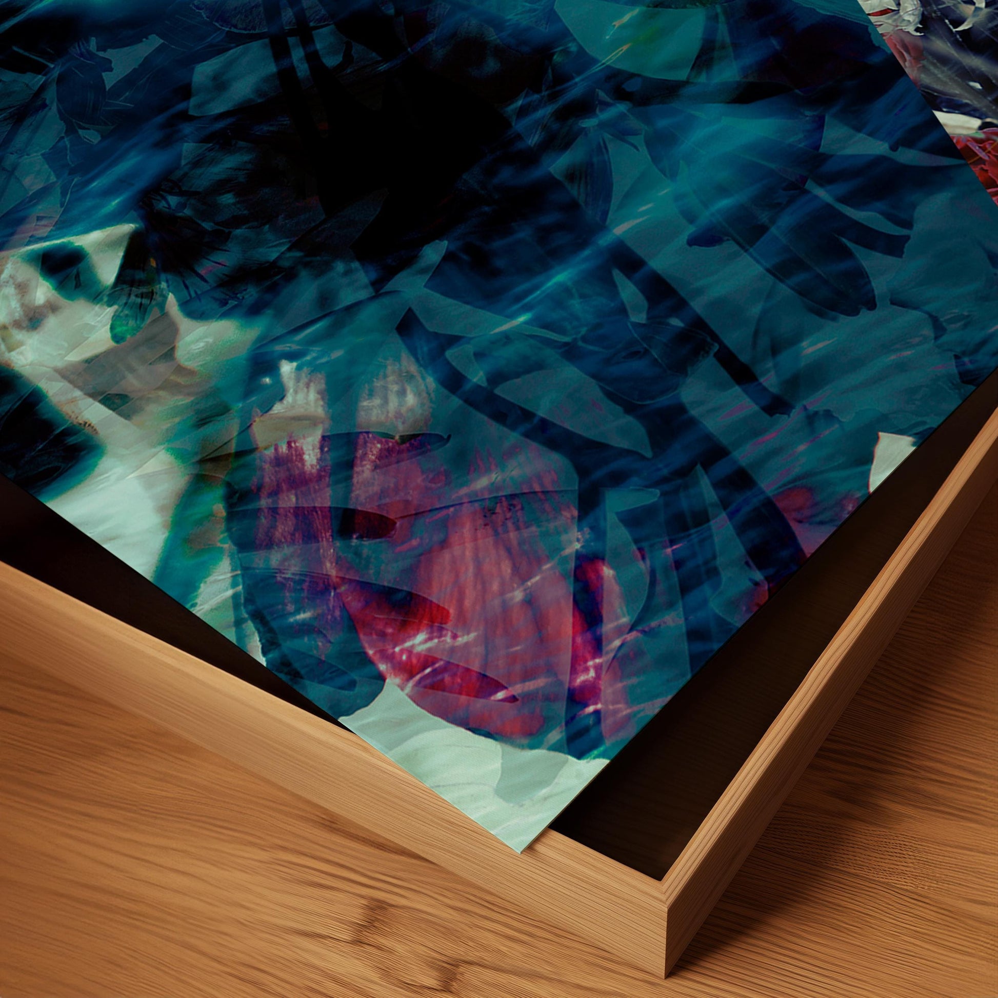 Blue Watercolor Print, Maximalist Flower Painting, Modern decor, Botanical print, Watercolor flower Wall Art, Gift for Girlfriend MOW354.23