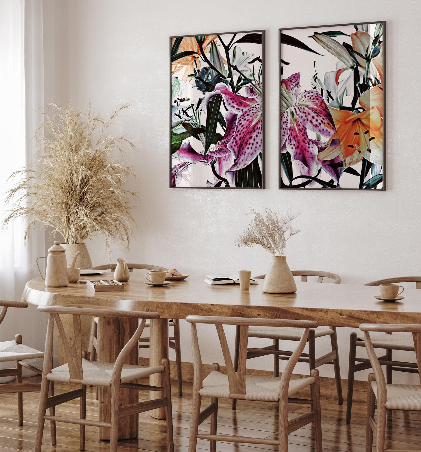 Watercolor Floral Wall Art, Pink Wall Art, Chic Wall Decor, Eclectic Botanical Print, Fine Art Photography, Art Deco, Above The Bed WF9161D